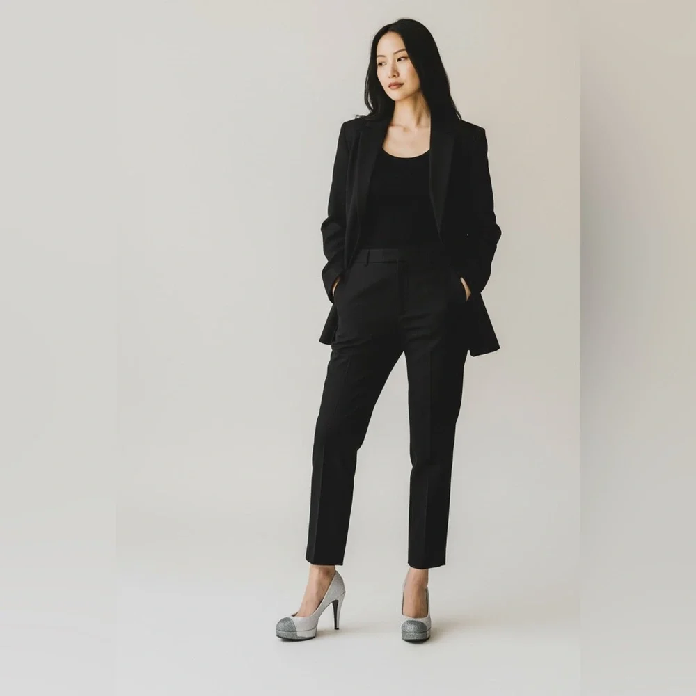 Vintage CHANEL Glitter Cap-Toe Suede Heels – Rare Size 35.5C - Picture 16 of 16